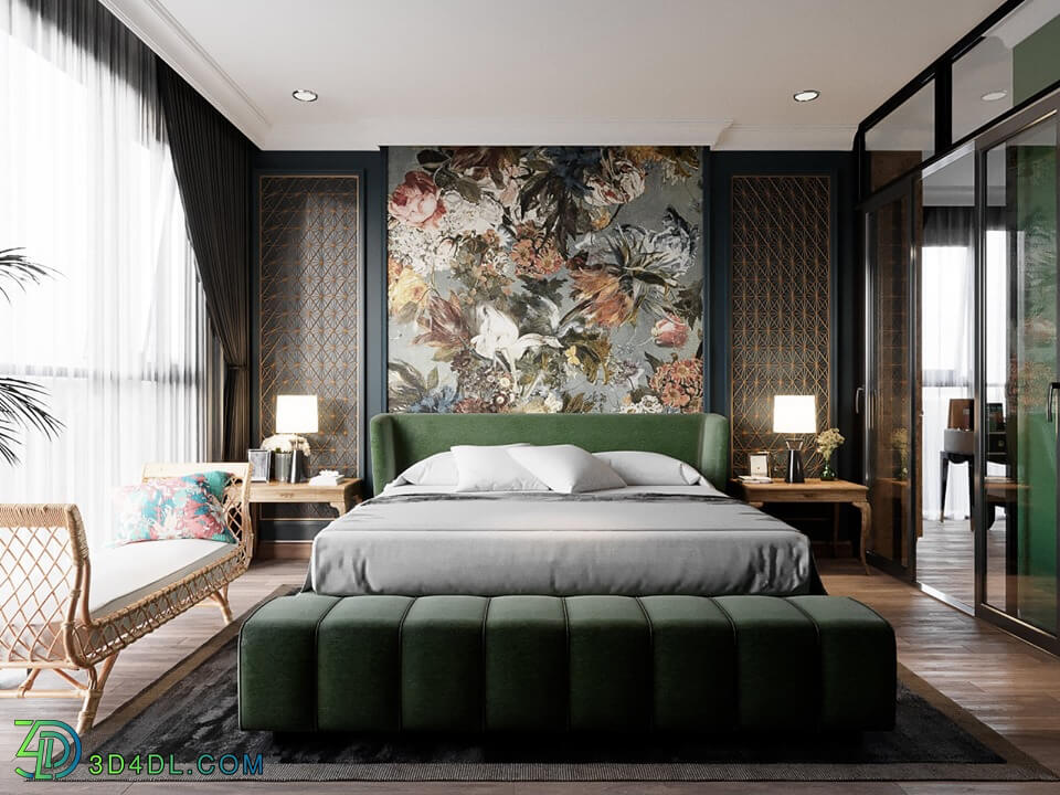 3D Interior Scenes File 3dsmax Model Bedroom 132 By DucNam