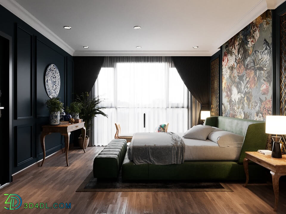 3D Interior Scenes File 3dsmax Model Bedroom 132 By DucNam