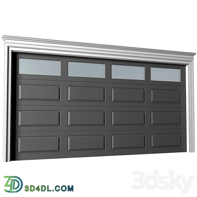 Automatic Garage Doors in classic style.Garage Doors.Traditional Automatic Wood Garage Doors.Entrance modern Gates