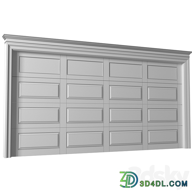 Automatic Garage Doors in classic style.Garage Doors.Traditional Automatic Wood Garage Doors.Entrance modern Gates