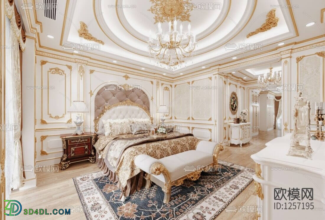 3D Interior Scenes File 3dsmax Model Neoclassical Bedroom 382 By Le Tai Linh