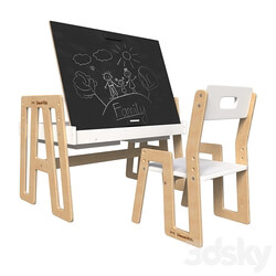 Growing furniture set: children's table and chair Rastishka Limoni Kids 