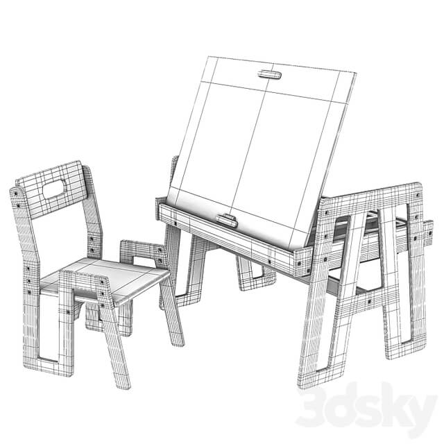 Growing furniture set: children's table and chair Rastishka Limoni Kids