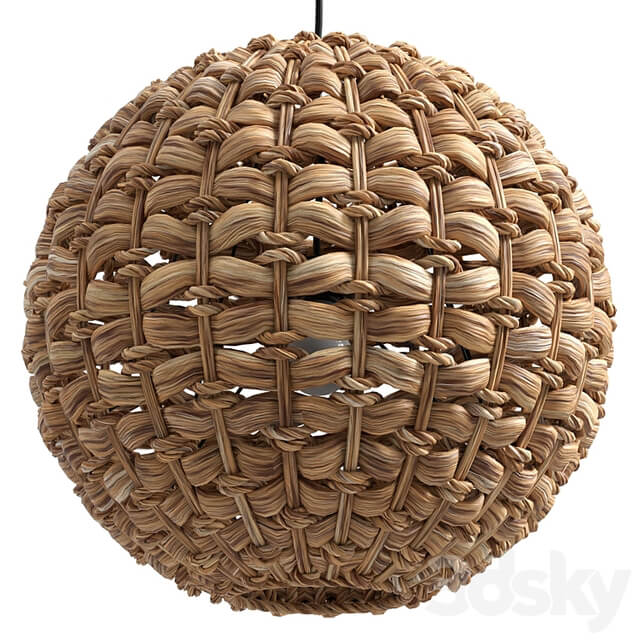 Woven Pendant Lamp Brown SIWAZE