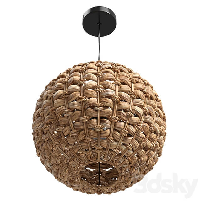 Woven Pendant Lamp Brown SIWAZE