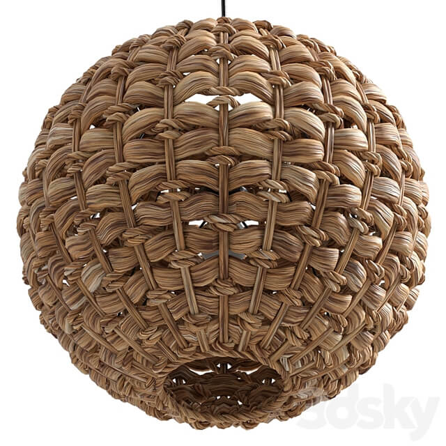 Woven Pendant Lamp Brown SIWAZE