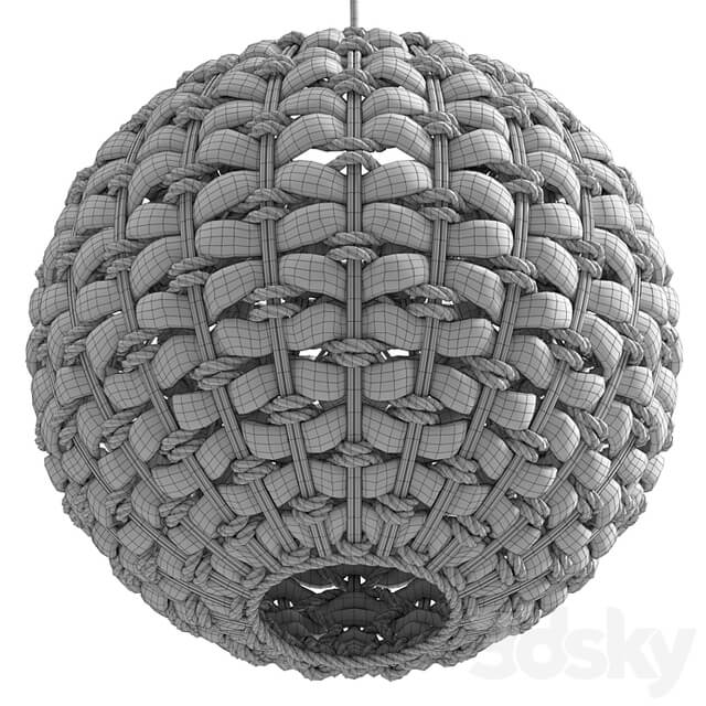 Woven Pendant Lamp Brown SIWAZE