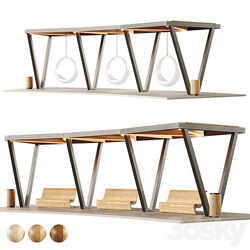 Pergola with swings, benches 2 