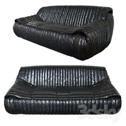 Exclusive amp Organic 1970s Leather Sofa by Cinna France 