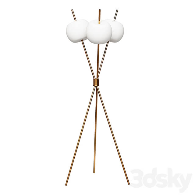 Floor lamp Designer floor lamp Kushi by KUNDALINI (bronze)