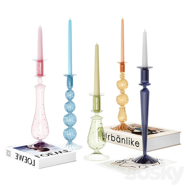 Decorative set with candles