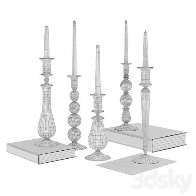 Decorative set with candles