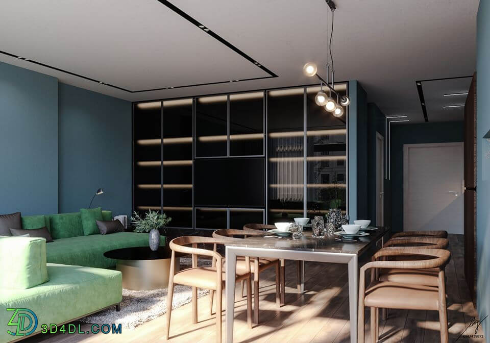 3D Interior Scene File 3dsmax Model Livingroom 377 By NguyenXuanLong