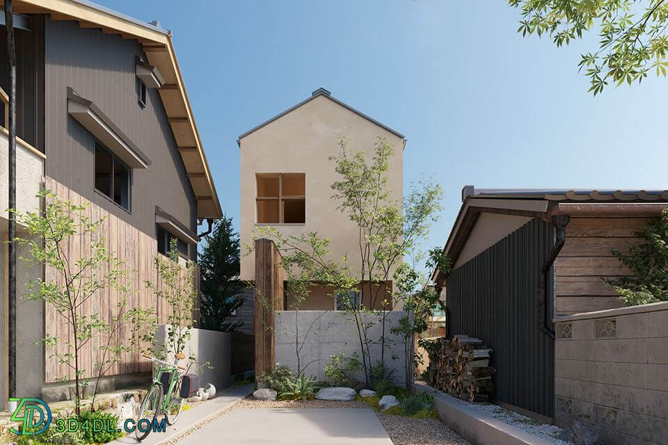 3D Exterior Japan House Scene File 3dsmax By NguyenVanLong 