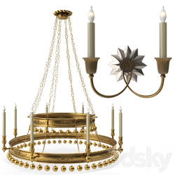 Set of chandeliers and sconces from Visual Comfort Pendant light 3D Models 