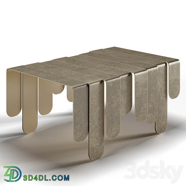 Brass coffee table XILO by DE CASTELLI