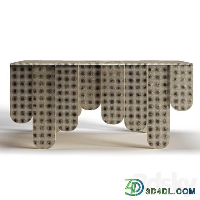 Brass coffee table XILO by DE CASTELLI