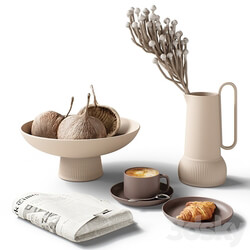 Decorative set 77 Coffee and newspaper 