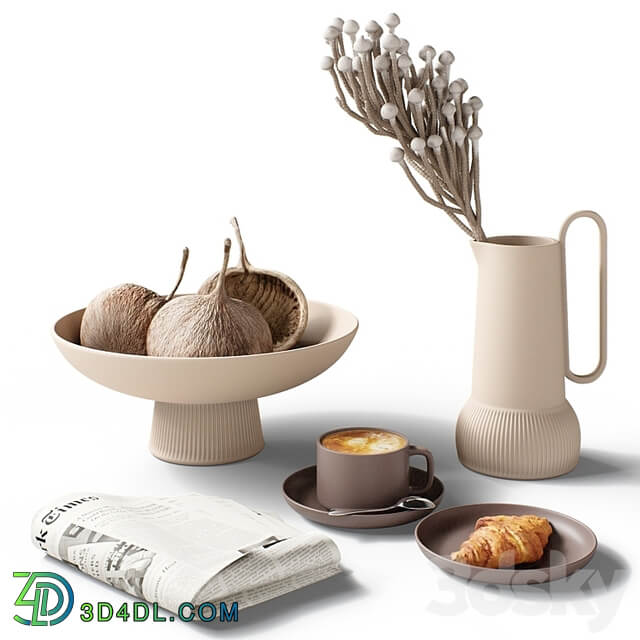 Decorative set 77 Coffee and newspaper