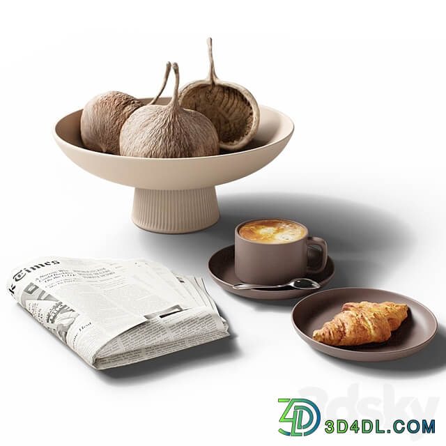 Decorative set 77 Coffee and newspaper