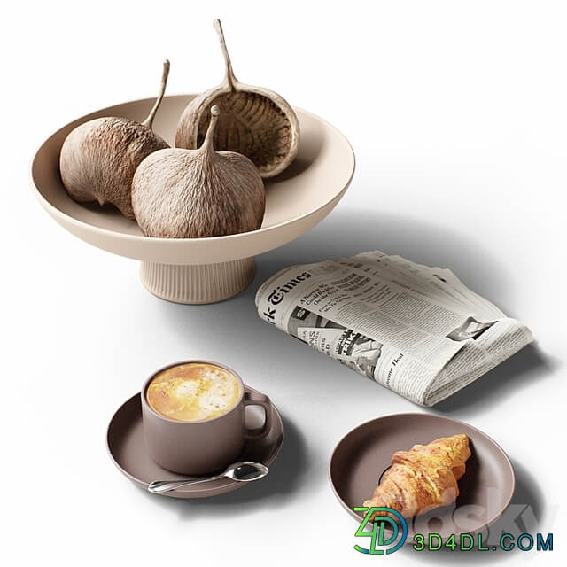Decorative set 77 Coffee and newspaper