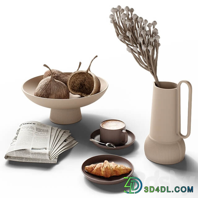 Decorative set 77 Coffee and newspaper