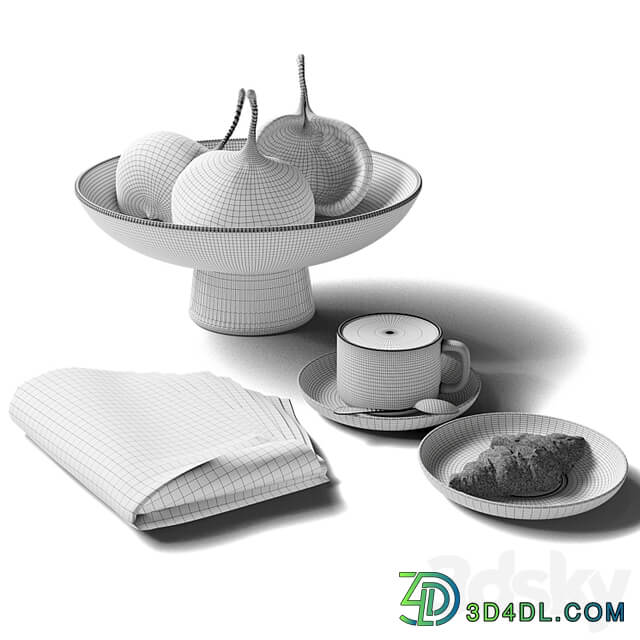 Decorative set 77 Coffee and newspaper