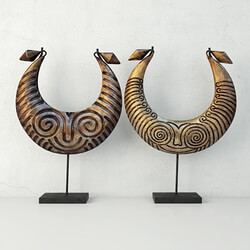 Other decorative objects Tribal Metal Necklaces on Stand 