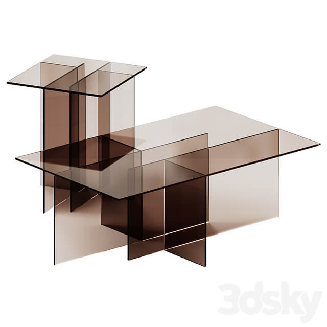 Westwing Collection Anouk Glass Side and Coffee Table