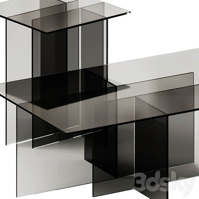 Westwing Collection Anouk Glass Side and Coffee Table