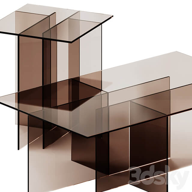 Westwing Collection Anouk Glass Side and Coffee Table