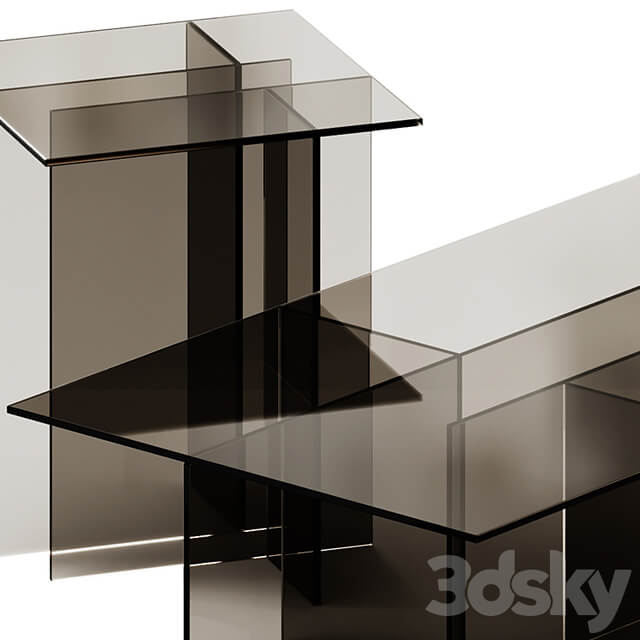 Westwing Collection Anouk Glass Side and Coffee Table