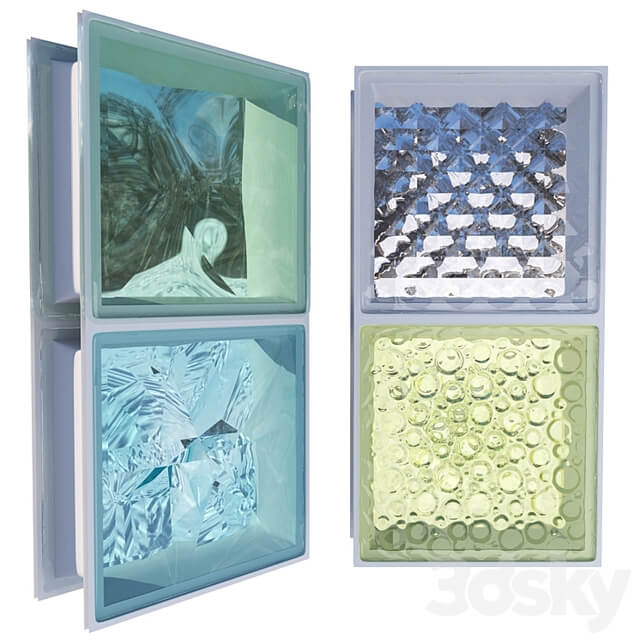 Glass block set 01