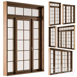 Classic Wooden Windows Set 25 