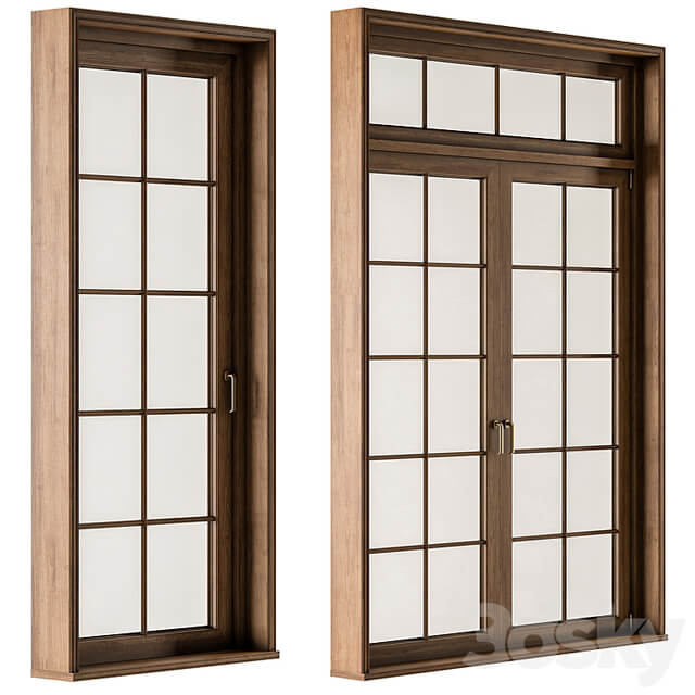 Classic Wooden Windows Set 25