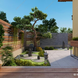 3D Garden landscape Model 3dsmax 05 Download 