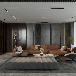  Living Room- Kitchen Interior by Bao An 