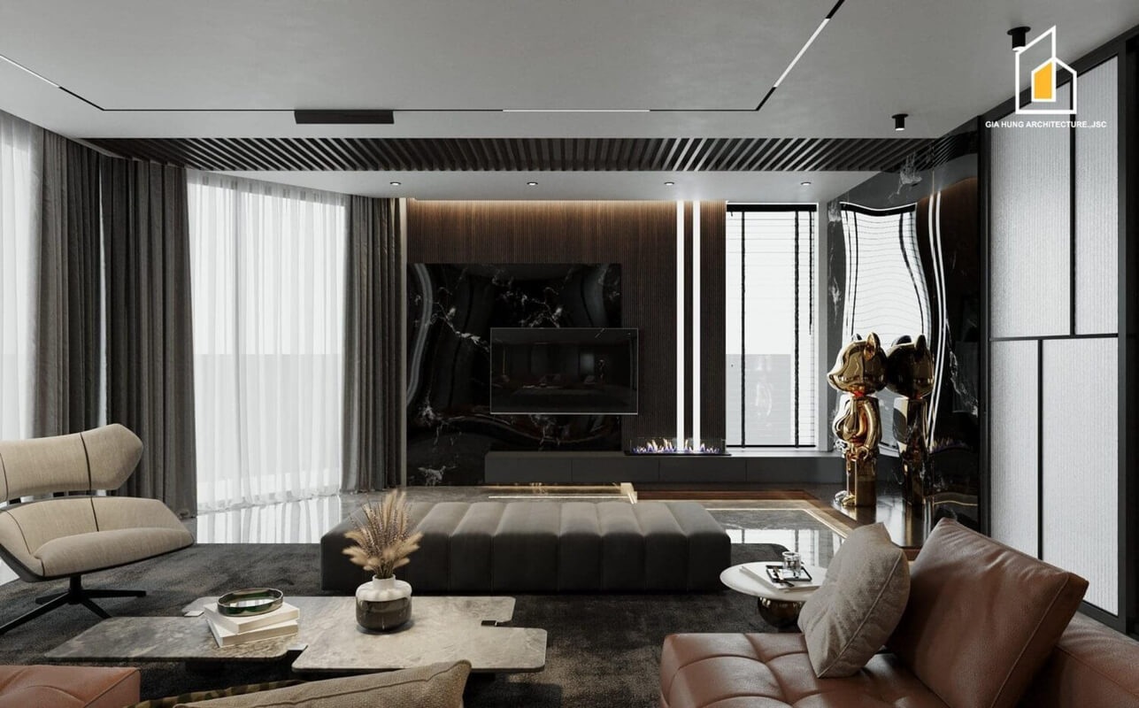  Living Room- Kitchen Interior by Bao An