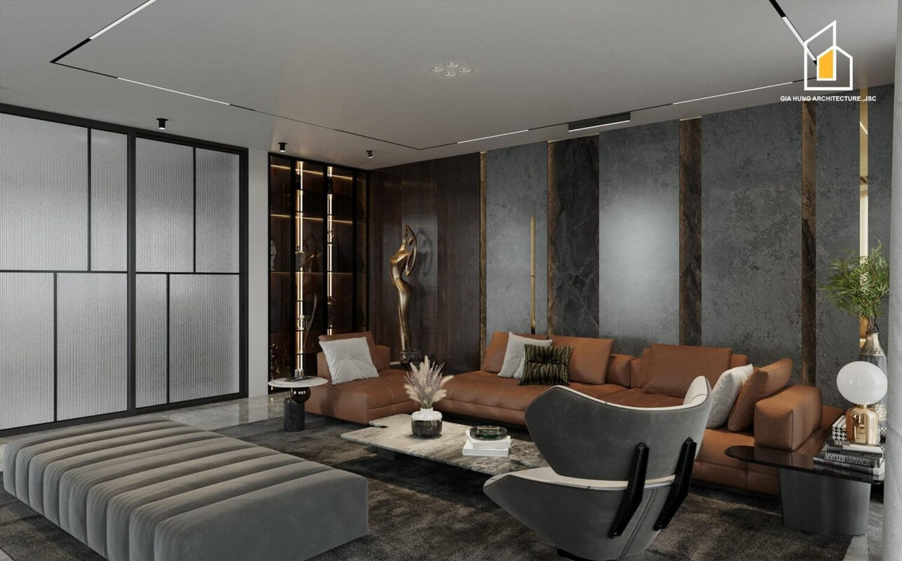  Living Room- Kitchen Interior by Bao An
