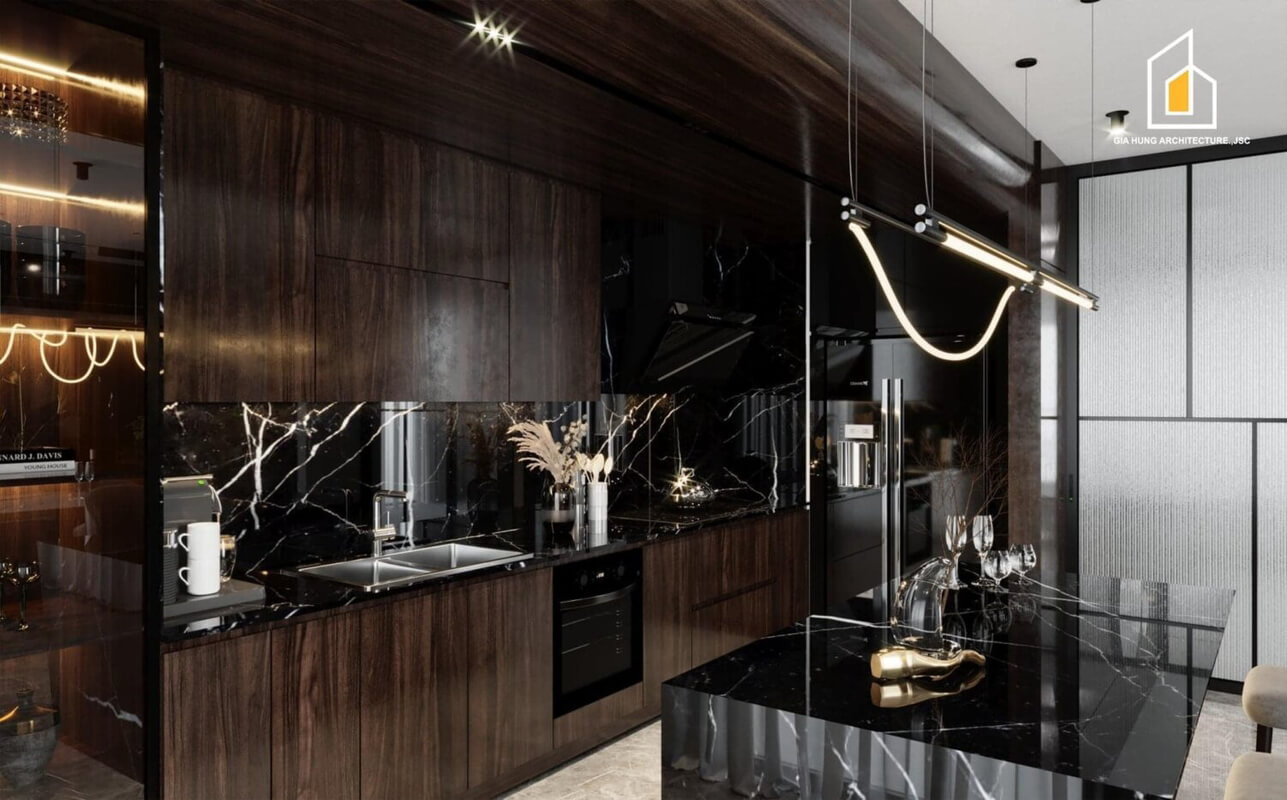  Living Room- Kitchen Interior by Bao An