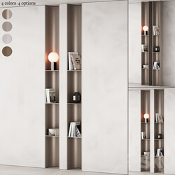 416 bookcase and rack 09 halfround semicircle arc modular shelfs 02 