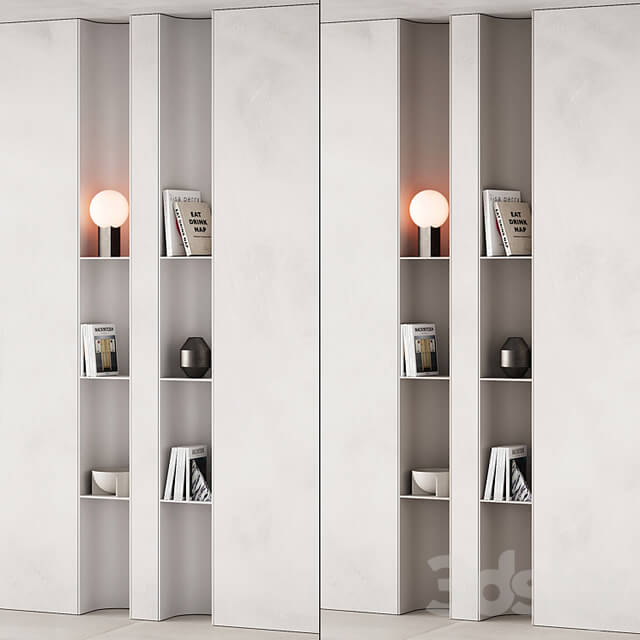 416 bookcase and rack 09 halfround semicircle arc modular shelfs 02