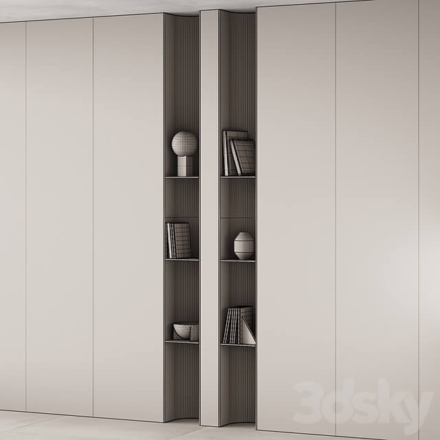 416 bookcase and rack 09 halfround semicircle arc modular shelfs 02