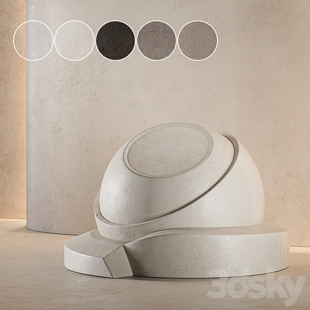 decorative plaster | Concrete set (seamless) | 35