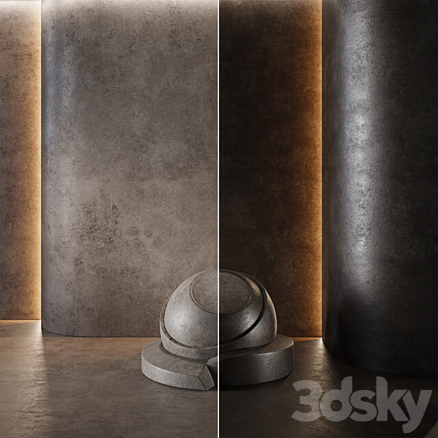 decorative plaster | Concrete set (seamless) | 35