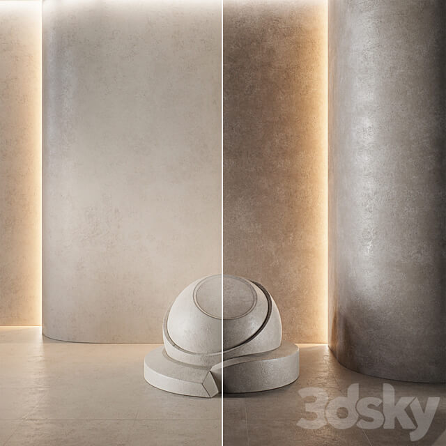 decorative plaster | Concrete set (seamless) | 35