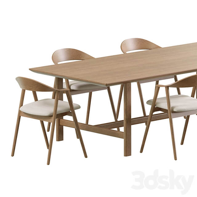 Dining Set by Coshliving Kett Karm Trestle