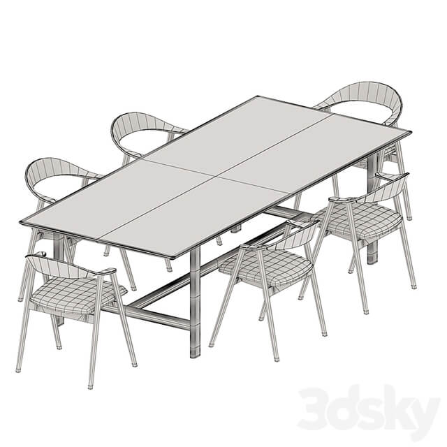 Dining Set by Coshliving Kett Karm Trestle