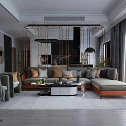 3D Interior Scene File 3dsmax Model Livingroom 357 By HuyHieuLee 