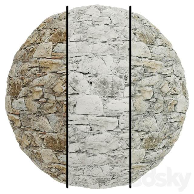 FB760 Natural Stone Wall Sample | 3MAT | 4K | seamless | PBR